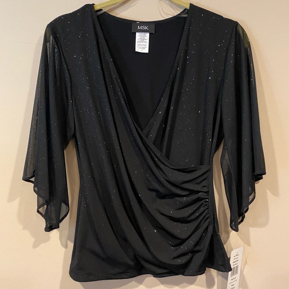 NWT Sparkly Black Blouse - Medium